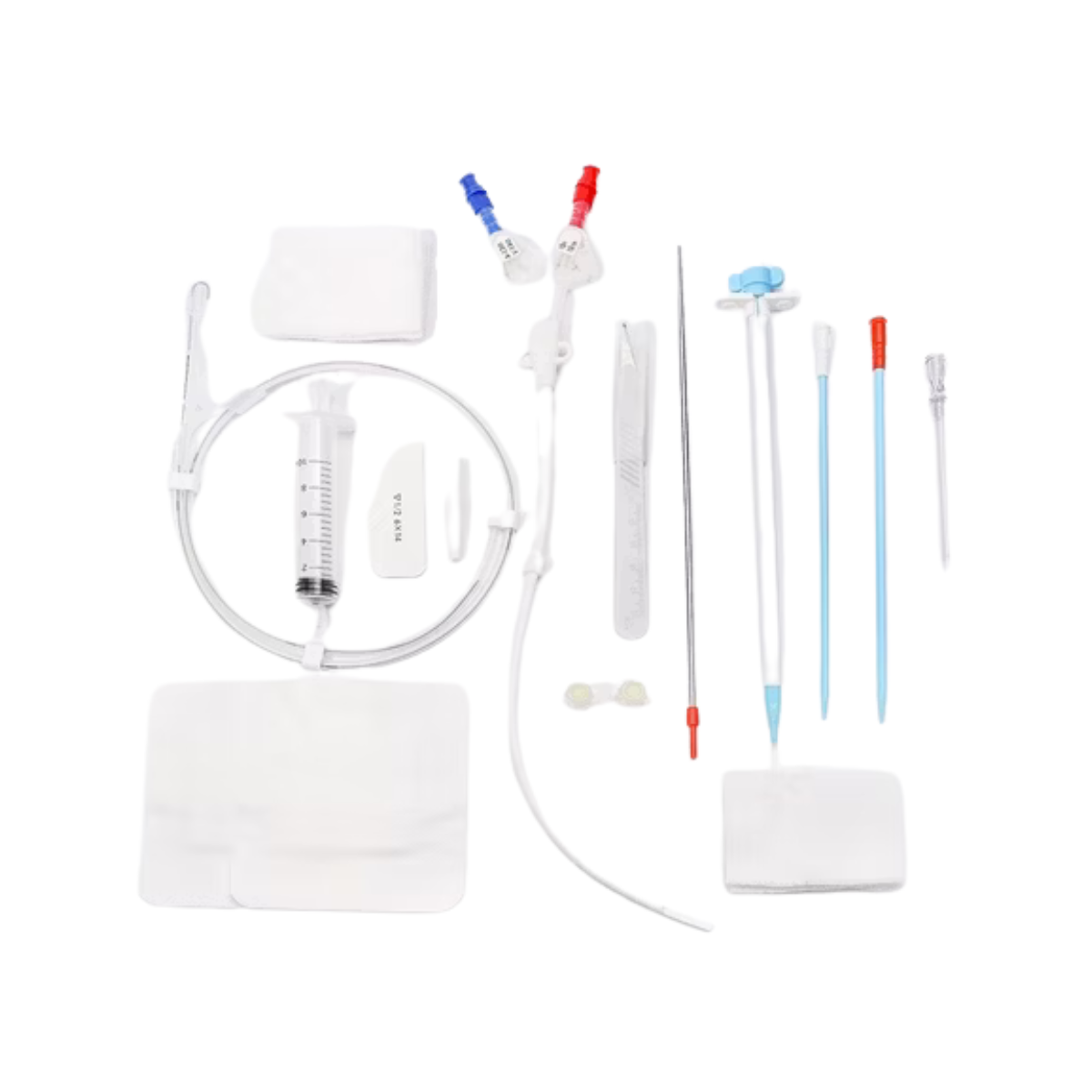 Catéter para hemodiálisis de larga permanencia 14.5Fr Mediplus, medidas 28 y 40 cm