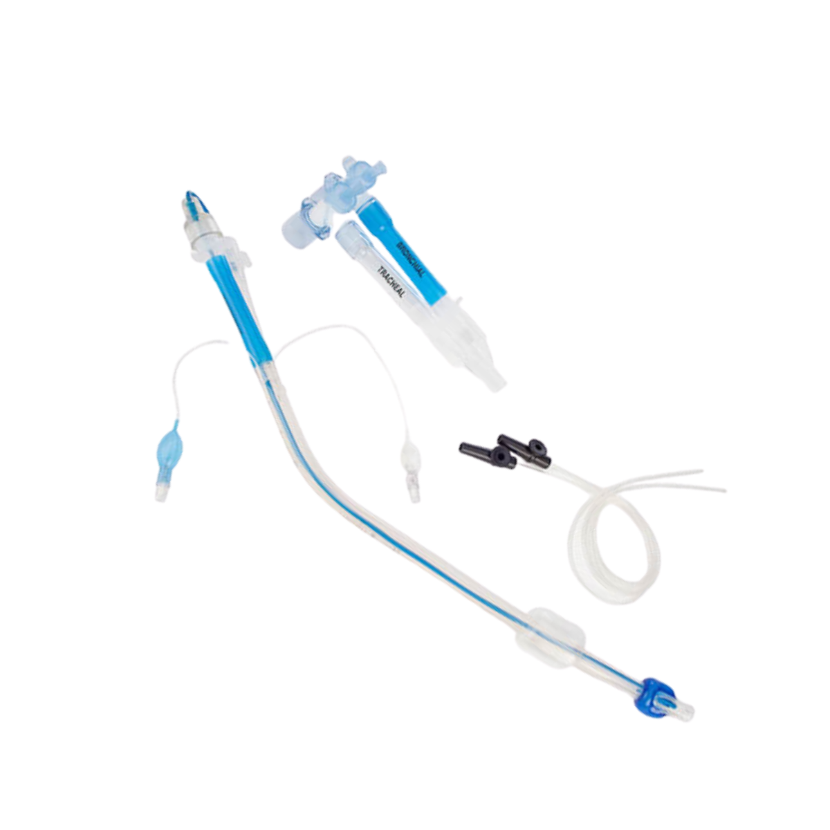 Tubo endobronquial de doble lumen 35–37 Fr derecho e izquierdo para intubación selectiva